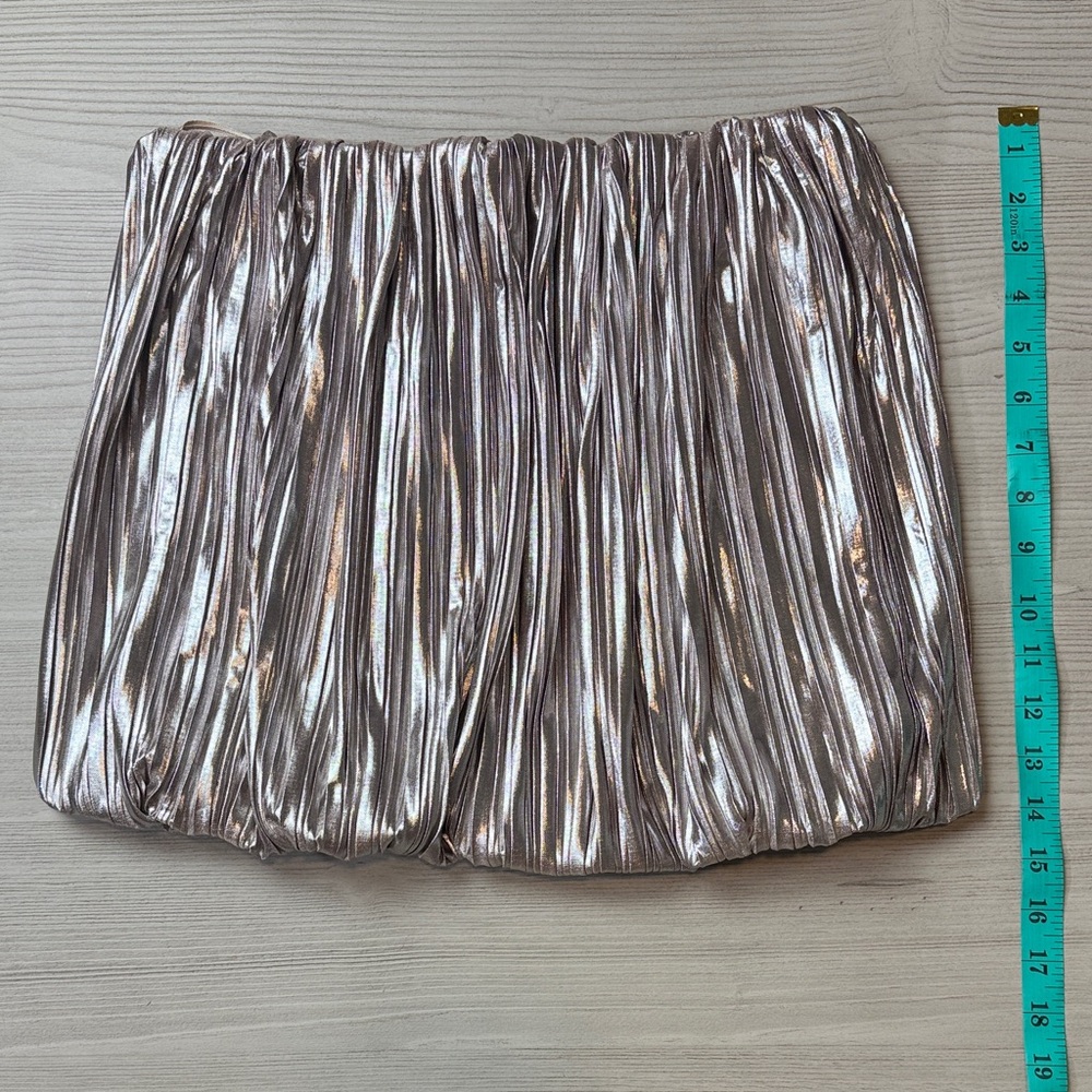 4SI3NNA Anthropologie Textured Shine Bubble Top - Picture 6 of 8